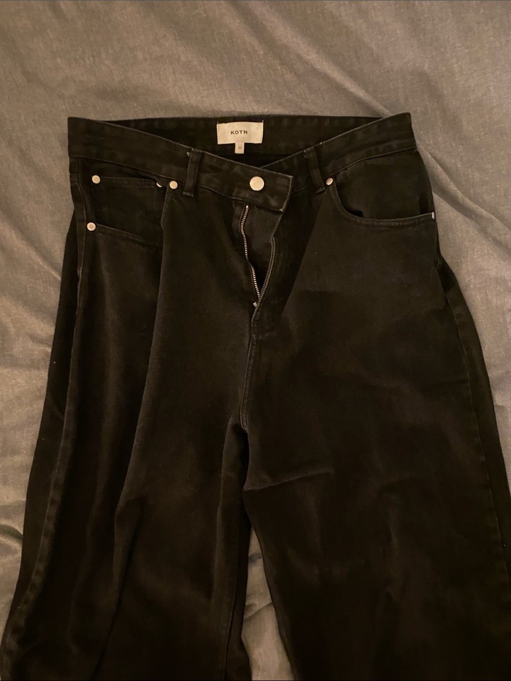 KOTN Black Relaxed Fit Jeans